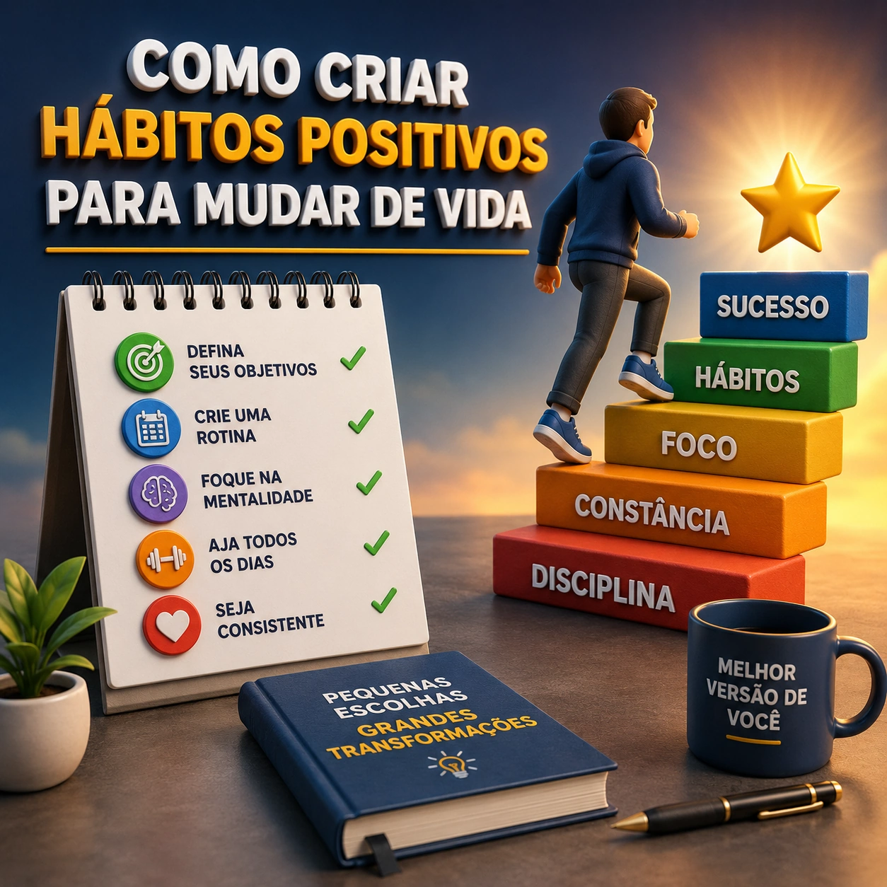 Como criar hábitos positivos para mudar de vida