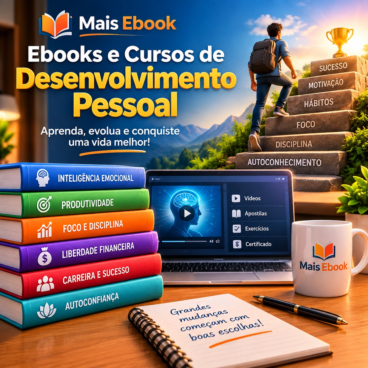 Ebooks e Cursos de Desenvolvimento Pessoal